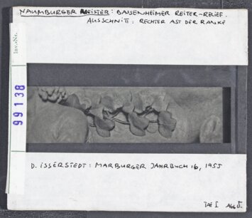 Vorschaubild Bassenheim: Reiterrelief "Bassenheimer Reiter",(Martinsrelief), Ausschnitt: Rechter Ast der Ranke Diasammlung